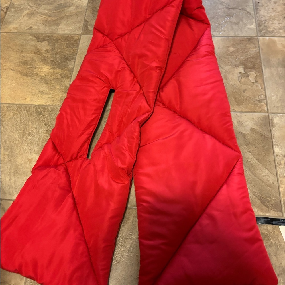 Urban Outfitters Red Quilted Scarf